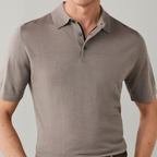 Polo Coastal de seda con corte clasico
