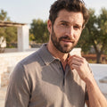 Polo Coastal de seda con corte clasico