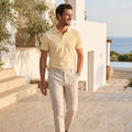 Pantalón Amalfi de algodón elástico
